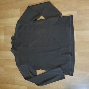 Warehouse One green long sleeve pullover with quarter zip XL EUC